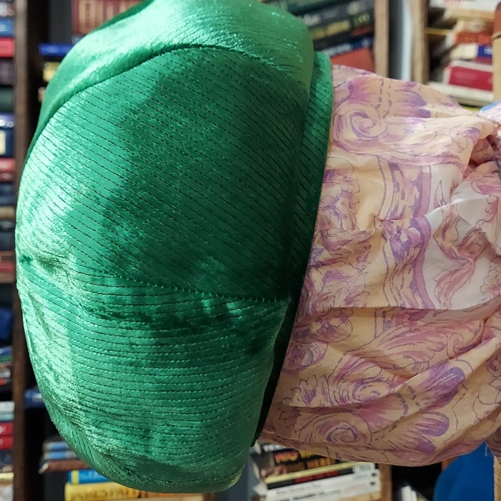 Emerald Green Tam hat vintage USA Made - Picture 2 of 9